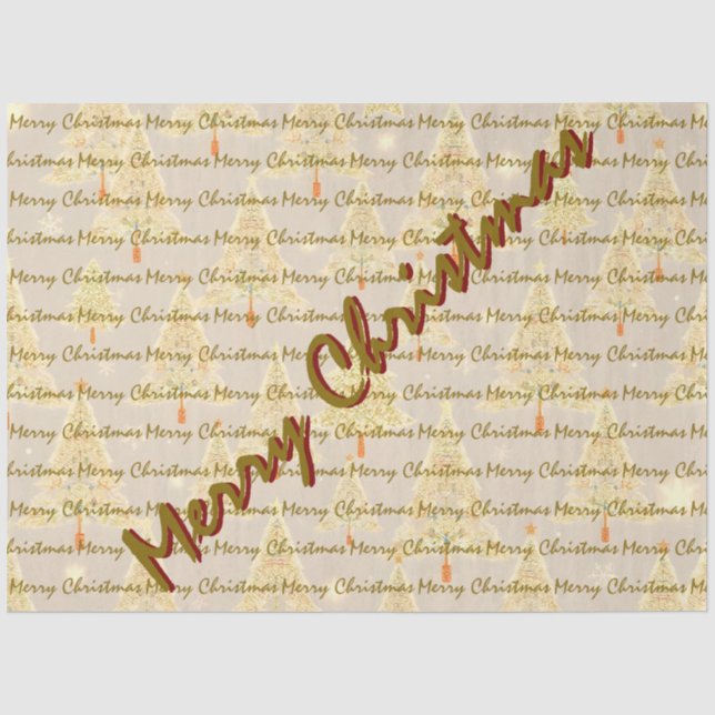 Papier Mousseline Modern Christmas Luxury Christmas Trees (Recto)
