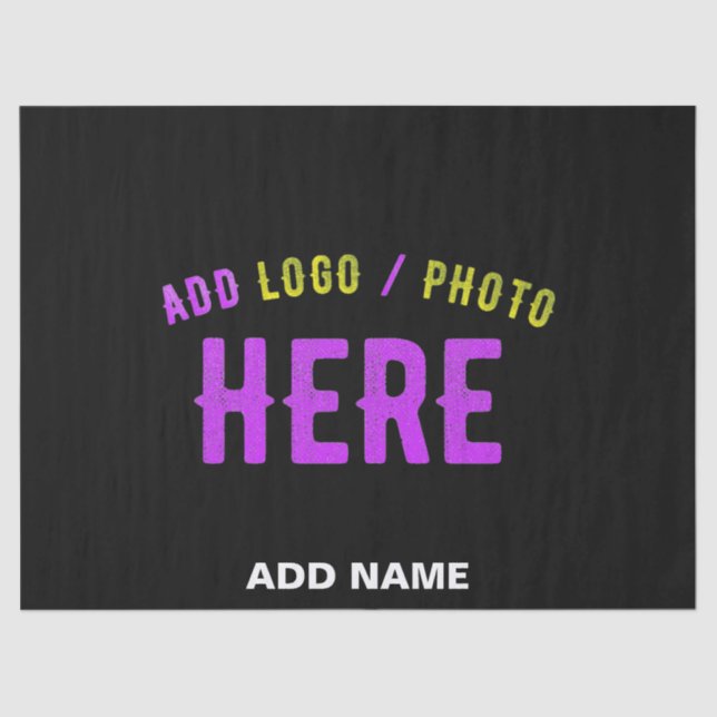 PAPIER MOUSSELINE MODERNE ET MODERNE PERSONNALISABLE NOIR VÉRIFIÉ (Recto)