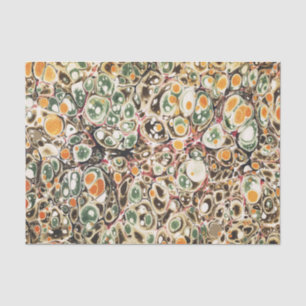 Papier Mousseline Moderne Retro Abstrait Sage Marbre Jaune Motif