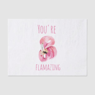 Papier Mousseline Moderne Vous Flamazirez Beauté Flamant rose rose