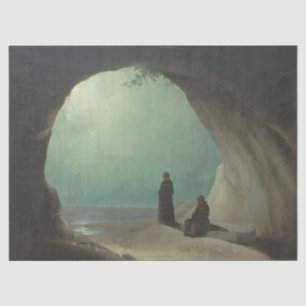 Papier Mousseline Moines dans une Grotte (par Carl Blechen)