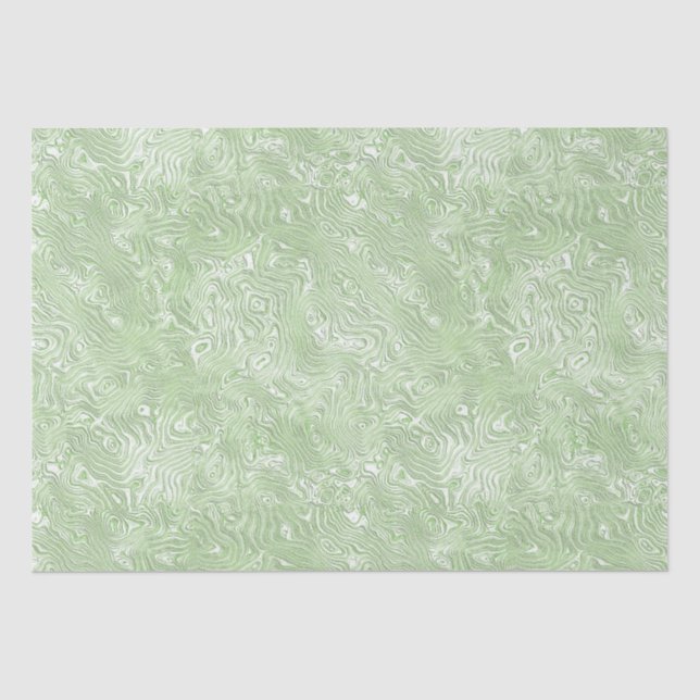 Papier Mousseline Moire de soie petit Motif en vert citron (Recto)