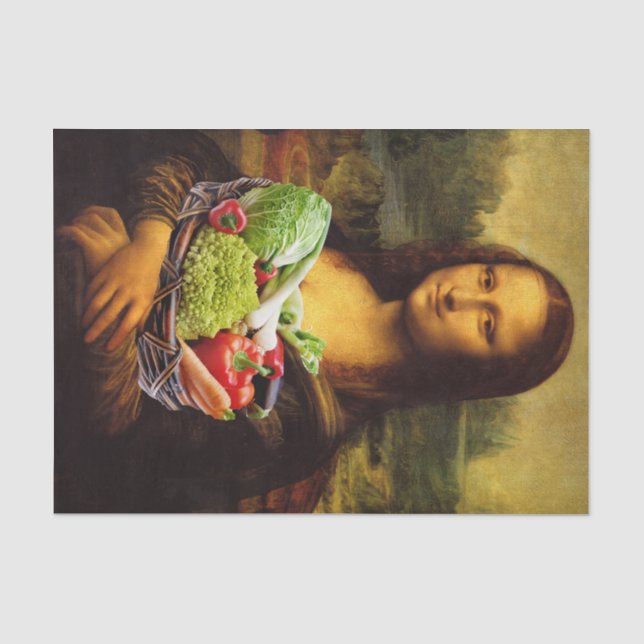 Papier Mousseline Mona Lisa aime les légumes (Recto)
