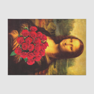 Papier Mousseline Mona Lisa aime les Roses