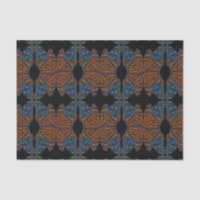 Monarch Butterfly Wing Orange Et Motif Bleu