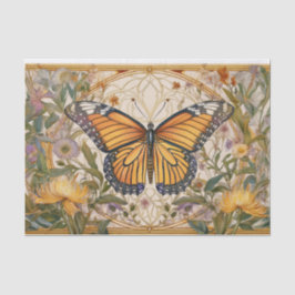 Papier Mousseline Monarque Butterfly Elégance, Fleur sauvage & Or