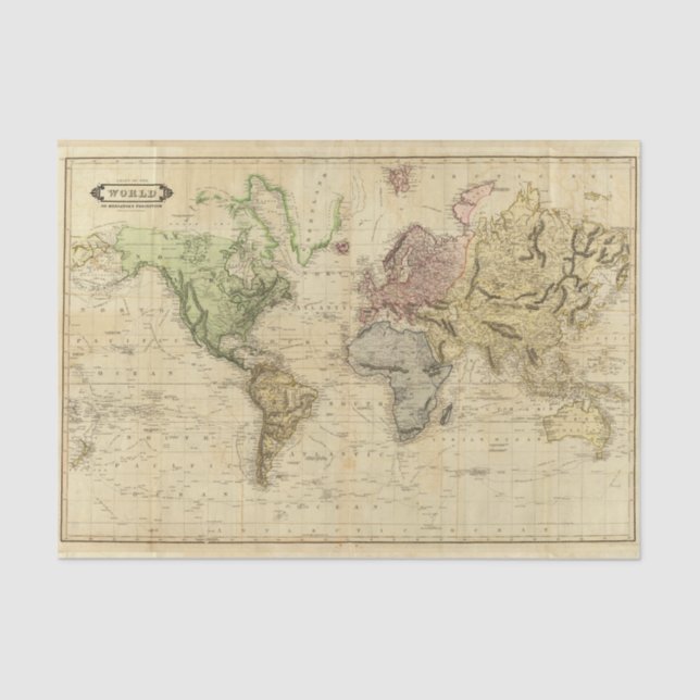 Papier Mousseline Monde 5 (Recto)