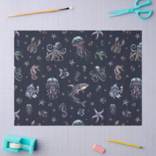 Papier Mousseline Monde gothique sombre sous-marin