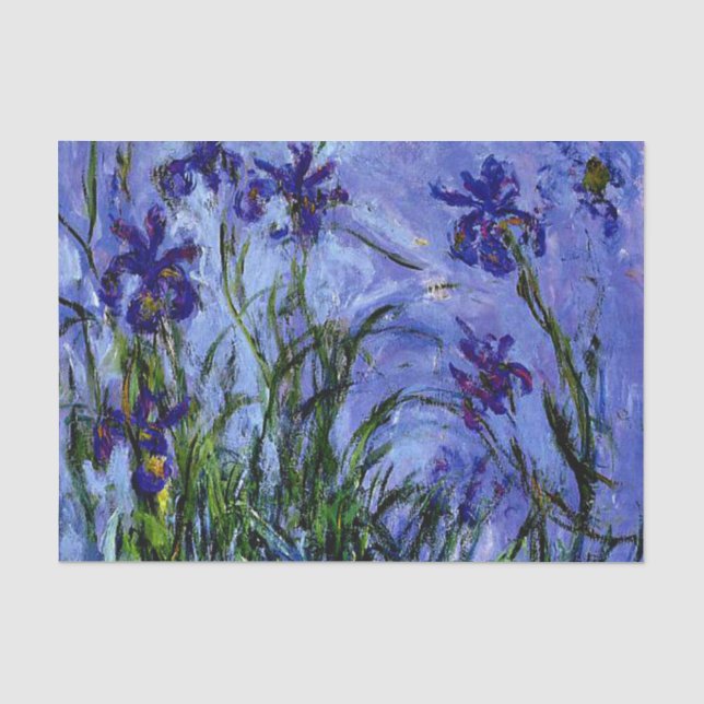 Papier Mousseline Monet - Lilac Irises (Recto)