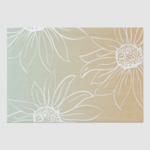 Papier Mousseline Monnaie Blanche Maisées Floral