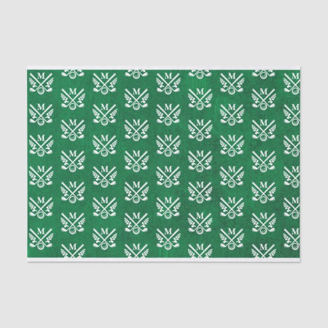 Papier Mousseline Monogram Golf personnalisé (Recto)