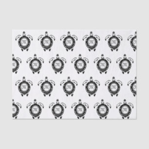 Papier Mousseline Monogramme de shellback de tortue diamant