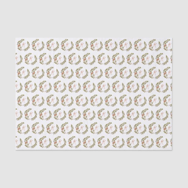 Papier Mousseline Monogramme du champignon boisé (Recto)