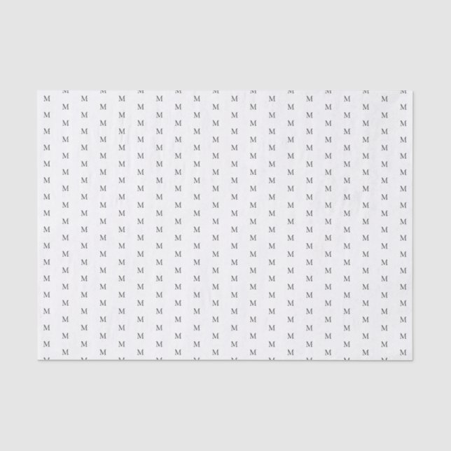 Papier Mousseline Monogramme et vos couleurs (Recto)