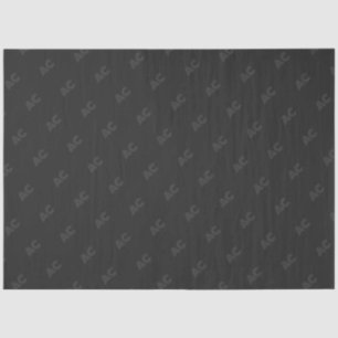 Papier Mousseline Monogramme moderne noir et gris