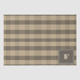 Papier Mousseline Monogramme plaqué moderne Beige Brown