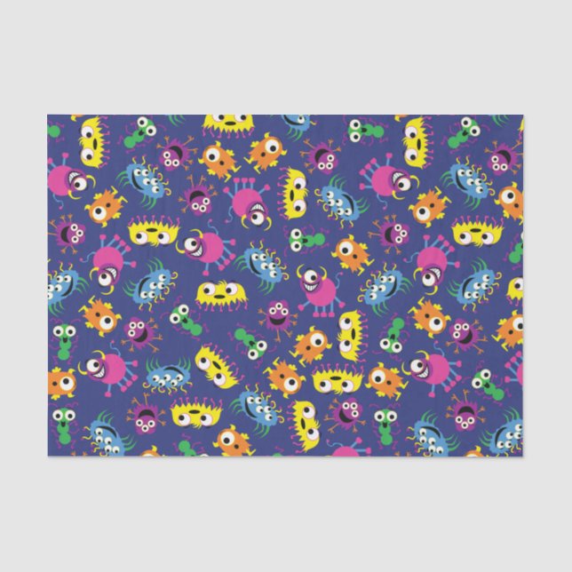 Papier Mousseline Monster Cute Funny 1er anniversaire Thème de fête (Recto)