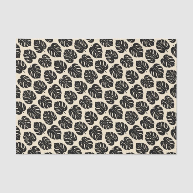Papier Mousseline Monstera de Foliage (Recto)