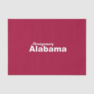 Papier Mousseline Montgomery, Alabama Tissue Paper