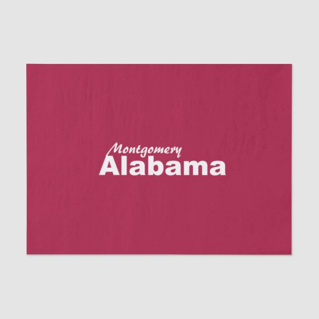 Papier Mousseline Montgomery, Alabama Tissue Paper (Recto)