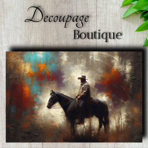 Papier Mousseline Moody Cowboy Decoupage