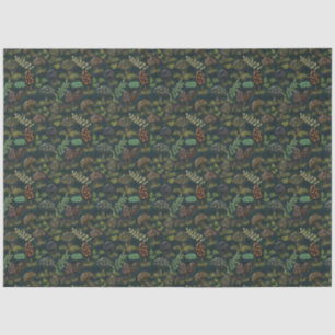 Papier Mousseline Moody Mushroom Forest Style champêtre mignon