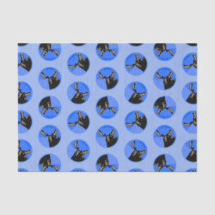 Papier Mousseline Moose en hiver - Art original de la faune