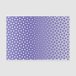 Papier Mousseline morphing géométrique bleu et blanc