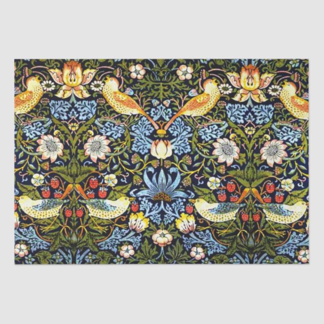 Papier Mousseline Morris - Thief aux fraises (Recto)