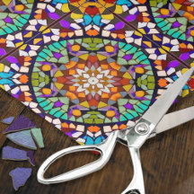Mosaïque circulaire - effet 3D - Découpage
