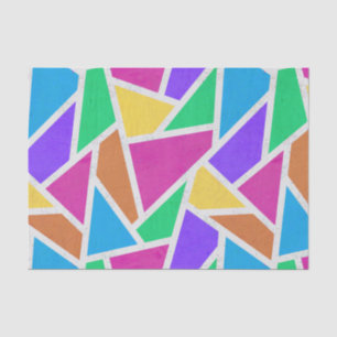 Papier Mousseline Mosaïque de couleurs vives arc-en-ciel