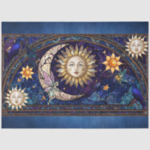Mosaïque de verre teinté aquarelle céleste 