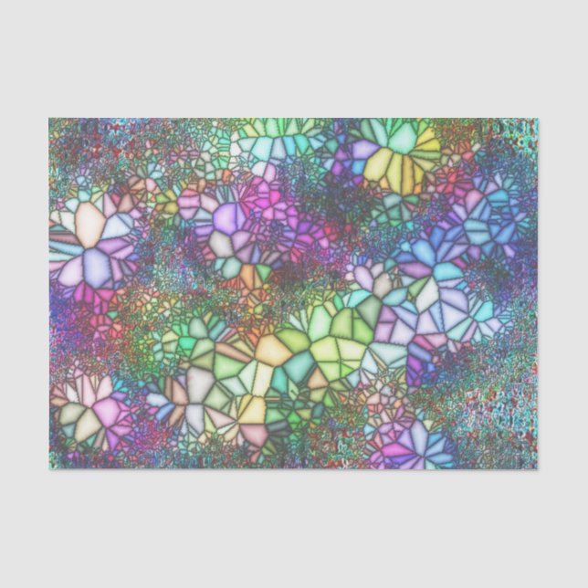 Papier Mousseline Mosaïque en verre tendu (Recto)
