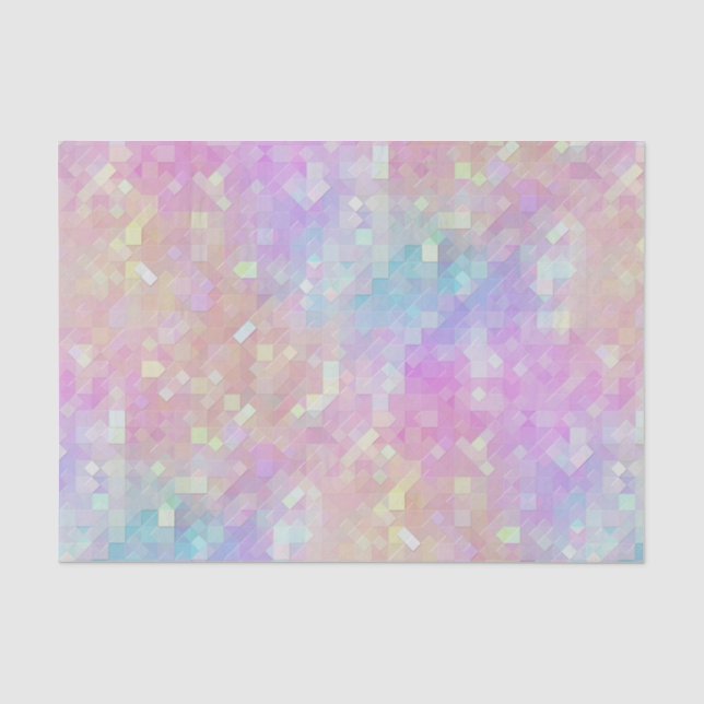 Papier Mousseline mosaïque holo sparkle : (Recto)