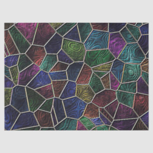 Papier Mousseline Mosaïque Lora, multicolore