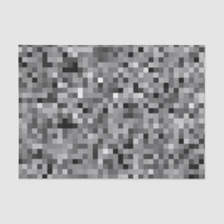 Papier Mousseline Mosaïque noire de pixel