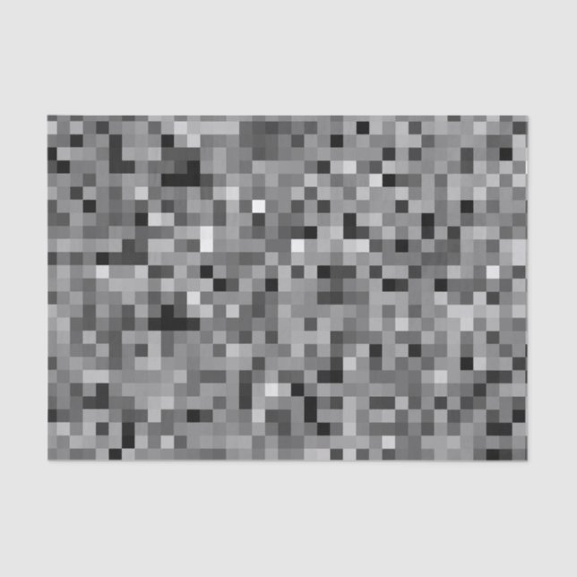 Papier Mousseline Mosaïque noire de pixel (Recto)