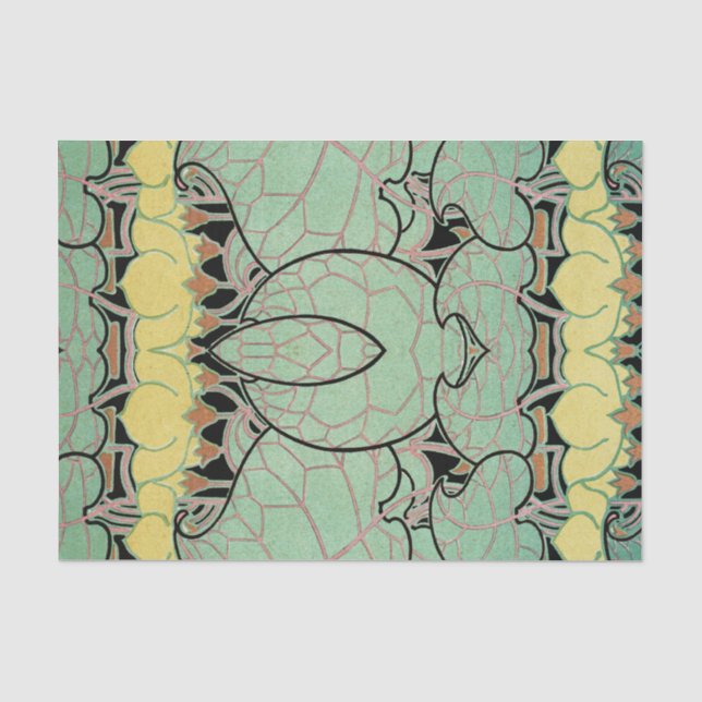 Papier Mousseline Motif #10 de Nouveau d'art (Recto)