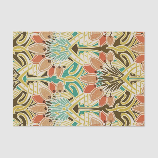 Papier Mousseline Motif #11 de Nouveau d'art (Recto)