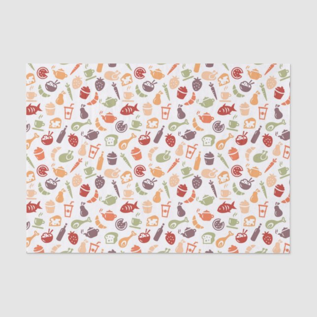 Papier Mousseline Motif 2 de nourriture (Recto)