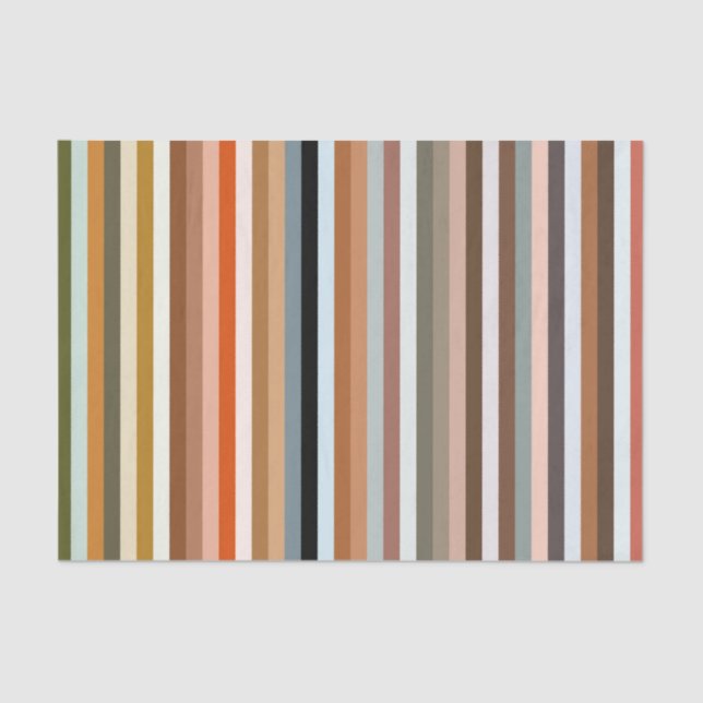 Papier Mousseline Motif à bandes multiples (Recto)