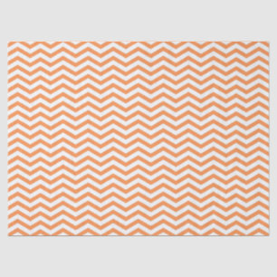 Papier Mousseline Motif à chevron rayé orange et blanc