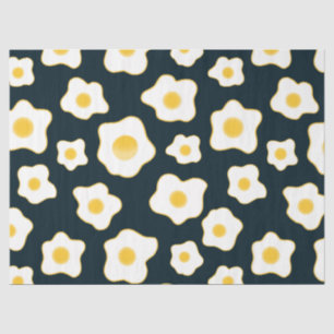 Papier Mousseline Motif à fleurs aux oeufs frits mignons