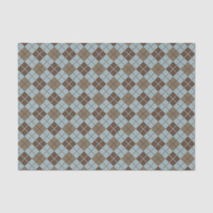 Papier Mousseline Motif à motifs de losanges dans le bleu et le