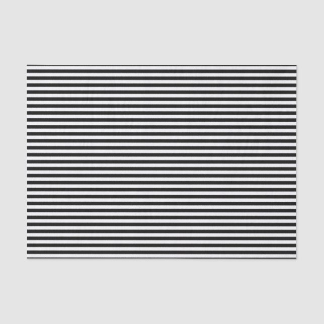 Papier Mousseline Motif à rayures noir et blanc étroit (Recto)