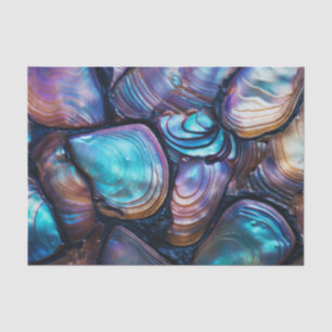 Papier Mousseline Motif Abstrait Abalone Shell