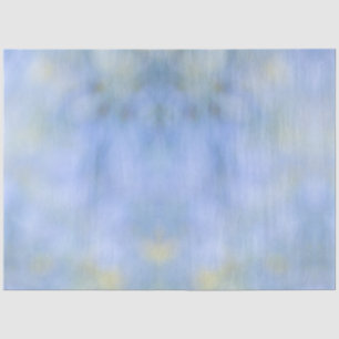 Papier Mousseline Motif Abstrait Bleu Jaune Décontracté