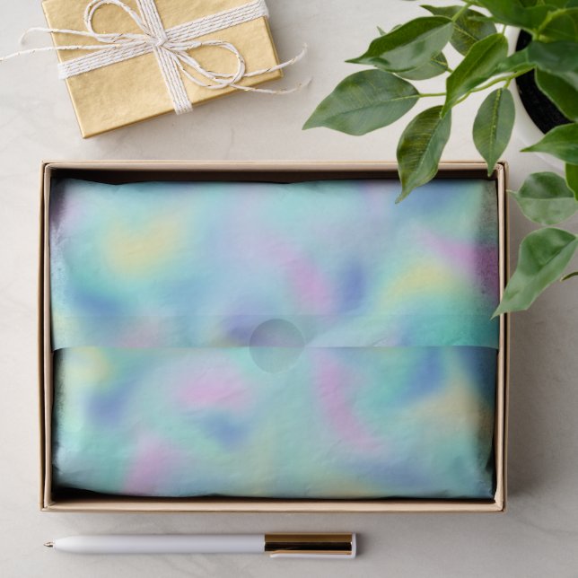 Papier Mousseline Motif Abstrait Blurred Pretty Pastel Swirls (Cadeau)