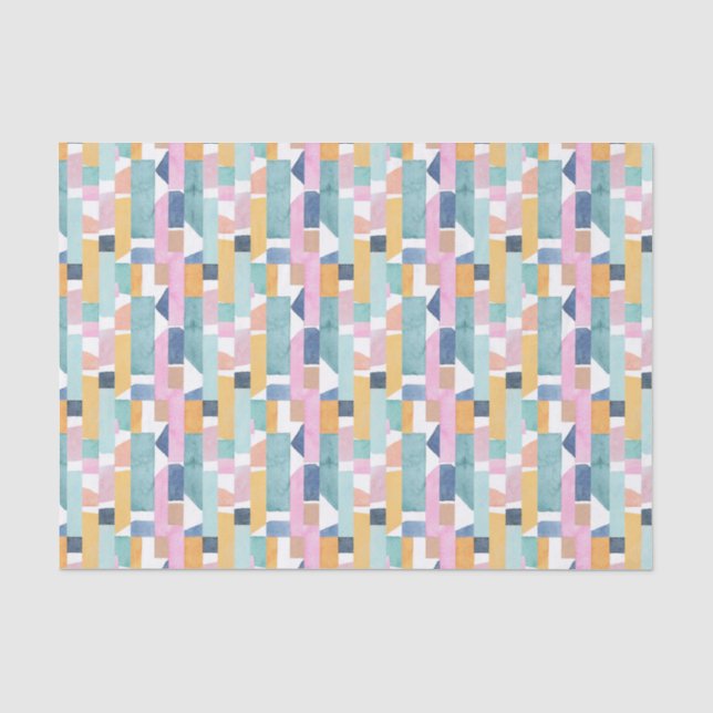 Papier Mousseline Motif abstrait de forme d'aquarelle (Recto)