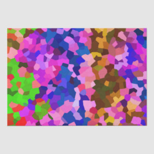 Papier Mousseline Motif Abstrait en mosaïque cristallisée
